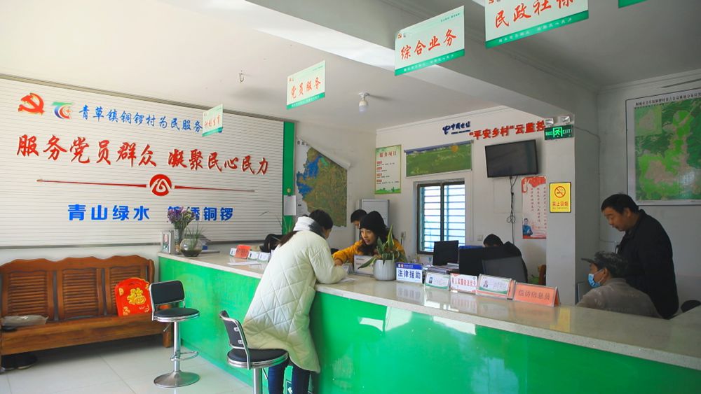 图为青草镇铜锣村为民服务中心一角.jpg