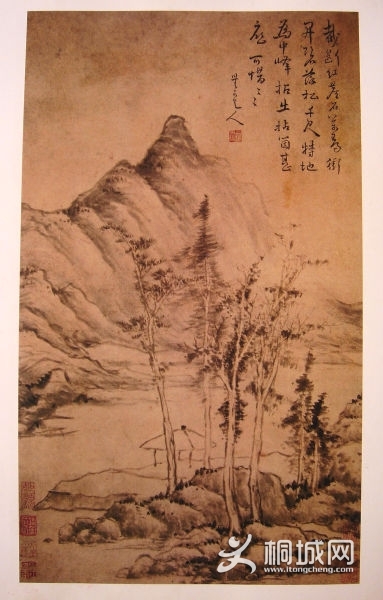 方以智《疏树古亭图》