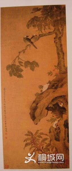 清 阙岚《梧桐白头图》
