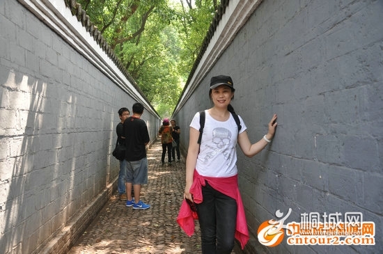 考察成员在桐城六尺巷前留影