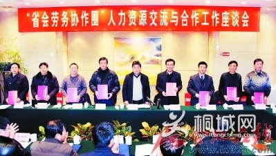 合肥人力资源协作圈人社局签订合作协议现场